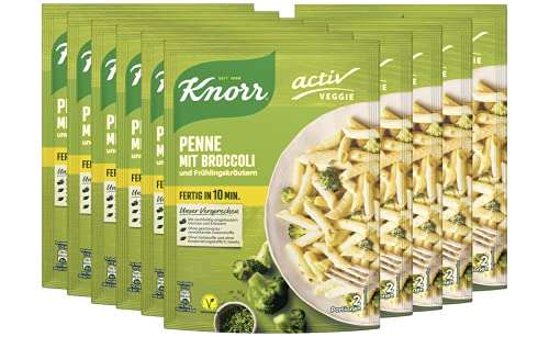 [Amazon Prime Sparabo] KNORR Activ Veggie Nudel-Fertiggericht Penne mit Broccoli und Frühlingskräutern 10 Stück (67ct/Stück)