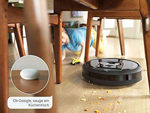 iRobot Roomba i7+ (i7556) Saugroboter, automatische Absaugstation, Wlan, Ideal für Tierhaare