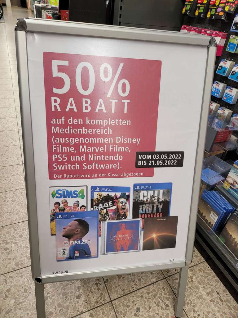 LOKAL - Real - Hamburg/Berliner Tor = 50% Rabatt im Medienbereich