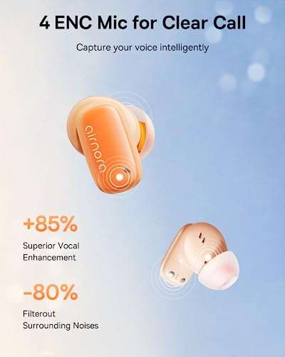 (Prime) - Baseus Bluetooth Kopfhörer Kabellos mit -42dB Geräuschunterdrückung - Airnora 2