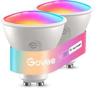 Govee Glühbirne GU10 LED RGBWW, 400LM, WLAN & Bluetooth, Alexa, 2er-Packung