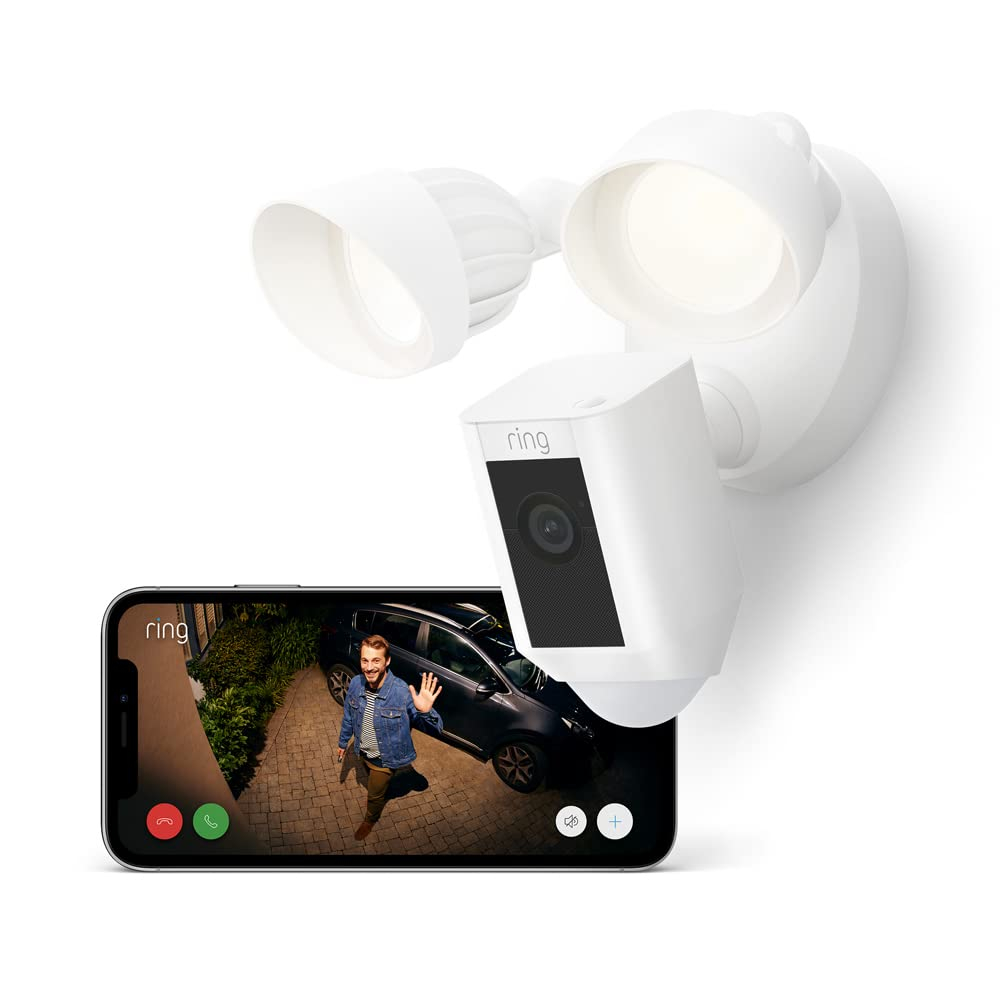Ring Floodlight Cam Wired Plus Weiß für 103,66 € inkl. Versand bei Amazon.it | DE aktuell ~149 €