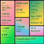 Xiaomi Pad 6 Tablet global 6/128 GB für 270€ oder 8/256GB für 316€, 11 Zoll, Stereo-Sound, Dolby Vision und Dolby Atmos, Snapdragon 870