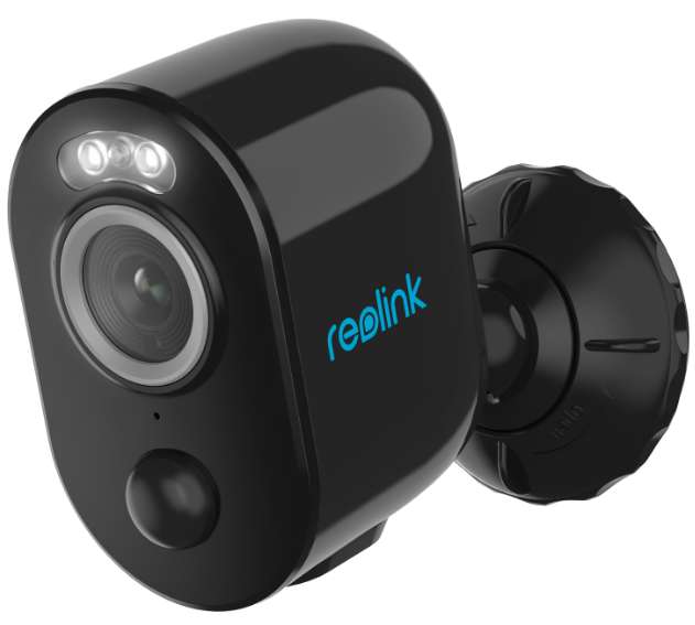 Reolink Argus 3 Pro Überwachungskamera schwarz (2560x1440@15fps, Akku, WLAN, 10m Nachtsicht & Bewegungserkennung, Spotlight, microSD, IP65)