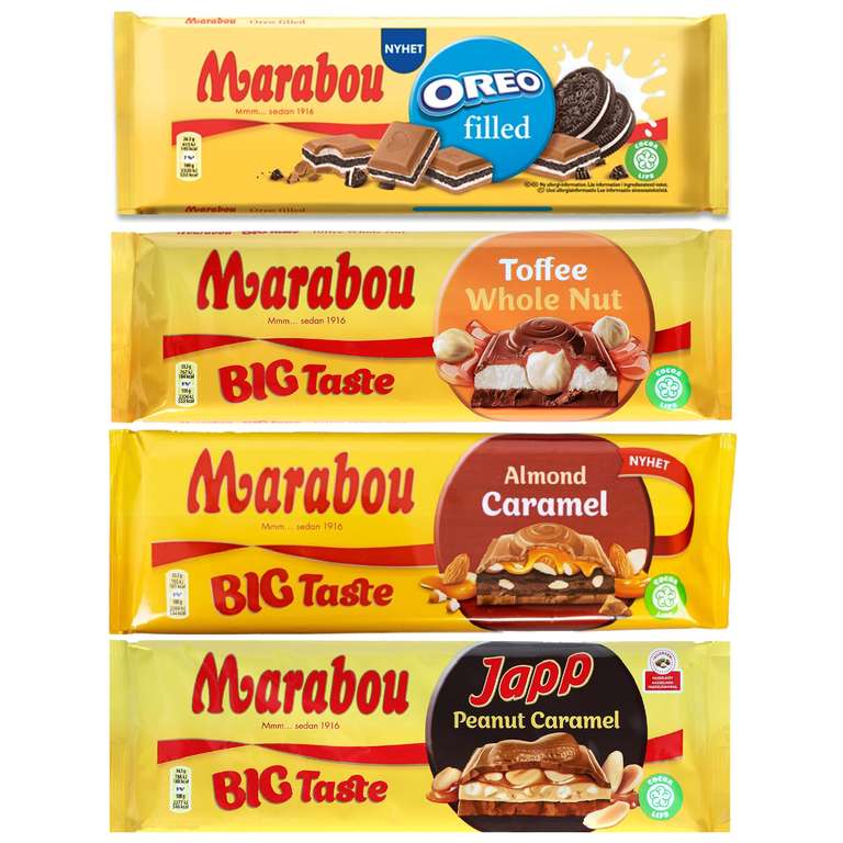 [HANAU] Marabou BIG Taste Tafelschokolade | 4 Sorten 276-320g für 1,99€