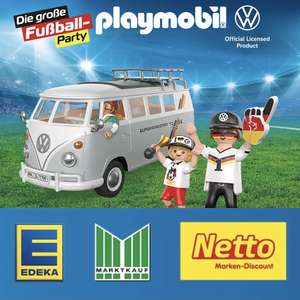 PLAYMOBIL VW 90 tlg. Volkswagen T1 Camping EM 2024 Fan Bus Edition bei EDEKA & Marktkauf (71709) od. Netto MD (71710)