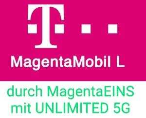 [MagentaEins Normalos] Telekom MagentaMobil L SIMonly (UNLIMITED 5G , Allnet Flat, SMS, WLAN-Call) für 25,79€/Monat bei RNM, M1 Magenta Eins
