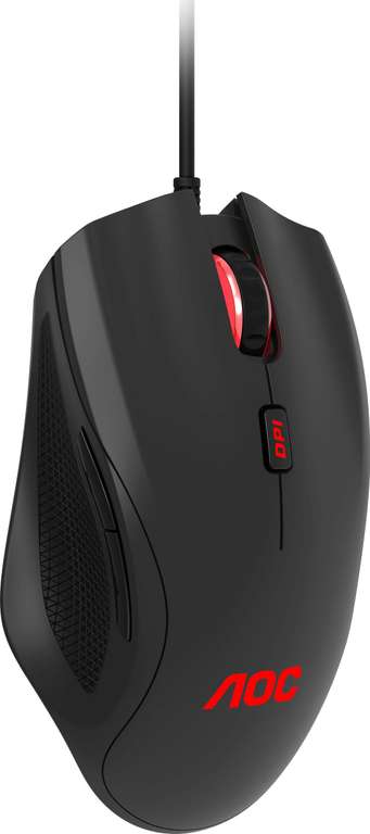 AOC GM200 Gaming Maus (kabelgebunden, 6 Tasten RGB-Hintergrundbeleuchtung, Ergonomisch [OttoUp]