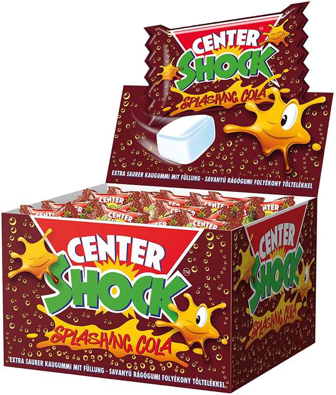 [Spar-Abo] Center Shock Box mit 100 Kaugummis in verschiedenen Geschmacksrichtungen (Rolling Cherry, Scary Mix, Cola-Blutorange oder Cola)