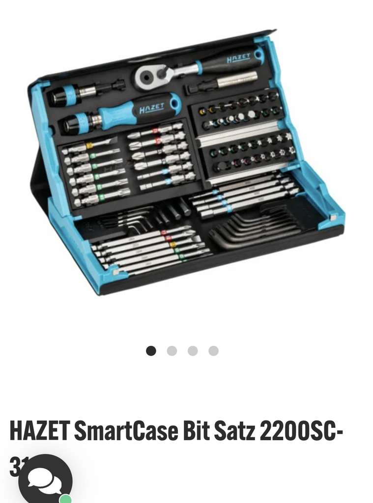 HAZET SmartCase Bit-Satz Werkzeug-Set, 50-tlg., Blau/Schwarz - Worldshop
