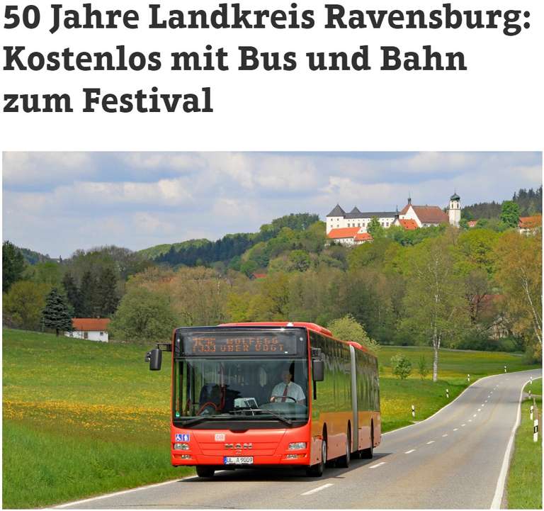 LK Ravensburg/bodo/Räuberbahn: Am 17. September kostenlos ÖPNV nutzen