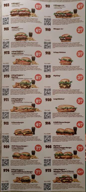 Burger King Coupons - gültig bis 01.03.2024
