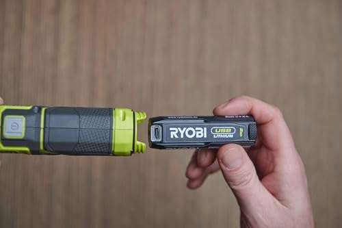 Ryobi Arbeitsleuchte 4v mit Akku und USB C Kabel