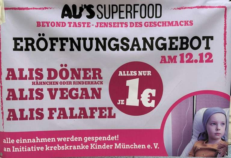 [Lokal München] Döner für 1 EUR bei Alis Superfood U-Bahnhof Sendlinger Tor