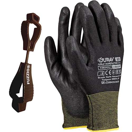 24 Paar Jurav PU beschichtete Arbeitshandschuhe Gr S bis XL + Handschuh-Klammer für 13,95€ (Amazon Mp/Ebay)