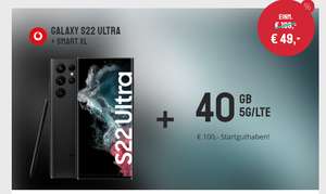 [Vodafone] Samsung Galaxy S22 Ultra 128 GB / 40GB 5G Allnet Flat für 49€/M + 100€ Startguthaben + Galaxy Buds Pro + 150€ Trade-In + Shoop 8€