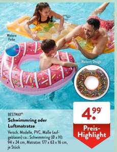 Bestway Luftmatratze oder Schwimmring Donut swim tube, Aldi Süd