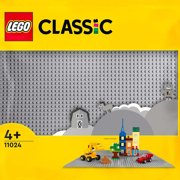 LEGO 11024 Classic Graue Bauplatte, quadratische Grundplatte mit 48x48 Noppen (Amazon Prime)