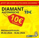 Softcarwash Waschstraße Diamantwäsche für 10€