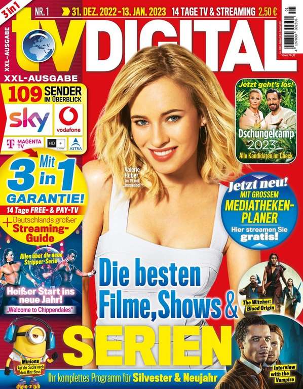 TV Digital XXL Abo (26 Ausgaben) für 60,32 € mit 60 € Otto-/Zalando- oder 55 € BestChoice-Gutschein + 2 Gratismonate bei Bankeinzug