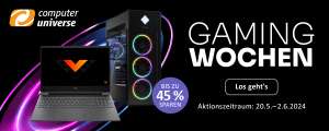 computeruniverse Gaming-Wochen: Diverse Angebote für Laptops, Monitore, PC-Komponenten & Peripherie