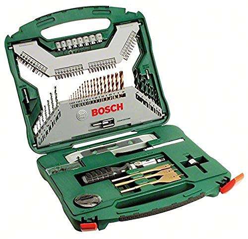 Bosch 100tlg. X-Line Titanium-Bohrer- und Schrauber Set (Holz, Stein und Metall, Zubehör Bohrmaschine)