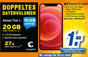 [Lokal] Expert Technikmarkt | Apple iPhone 12 mini 128 GB rot | 20 GB LTE im Telekomnetz/Congstar | 27 € mtl. | nach Verkauf effektiv 5,86 €