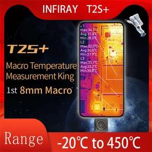 InfiRay T2S+ Wärmebildkamera für Smartphone, IR Auflösung 256x192, Makroobjektiv - USB-C Interface - aus der EU