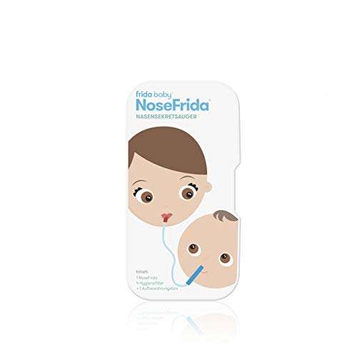Fridababy NoseFrida Nasensekretsauger, Inkl. 4 Hygienefiltern und Aufbewahrungsbox
