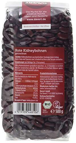 [PRIME/Sparabo] Davert Getrocknete Rote Bio Kidneybohnen (500g)