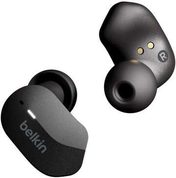 Belkin SoundForm True Wireless In-Ear-Kopfhörer (Bluetooth-Ohrhörer, Touchbedienung, Ladecase, 24 Std. Abspielzeit, schweißfest) - Schwarz