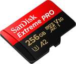 SanDisk 256 GB Extreme PRO microSDXC-Karte + SD-Adapter + RescuePRO Deluxe