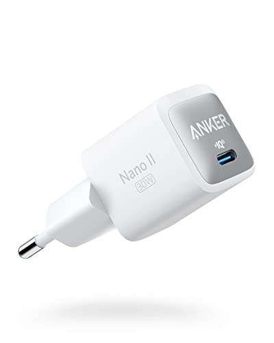 Anker 711 Charger (Nano II 30W) USB-C GaN PPS Ladegerät weiß mit 2x Anker 610 iPhone MagSafe Griff kostenlos (Prime)