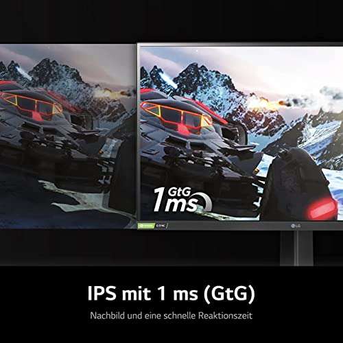 LG Ultragear Gaming Monitor 27GP850P-B.BEU 68,5 cm - 27 Zoll, IPS-Panel mit 1ms (GtG), 180 Hz, QHD, 2560x1440, Matt-Schwarz