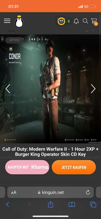 Modern Warfare 2 Burger King Skin + 2XP