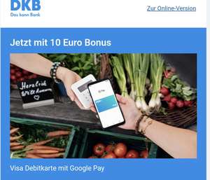 [DKB] [personalisiert] 10 Euro für 3 Zahlungen mit Google Pay / GPay und Visa Debitkarte