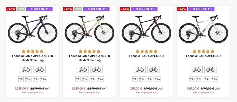 Statera Atlas 6 Apex 1x12 Gravelbike – Fokuspaket, 28 at STATERA | mydealz