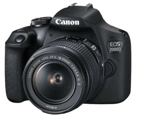 Canon EOS 2000D Spiegelreflexkamera mit Objektiv 18-55 mm für 333€ (statt 380€)