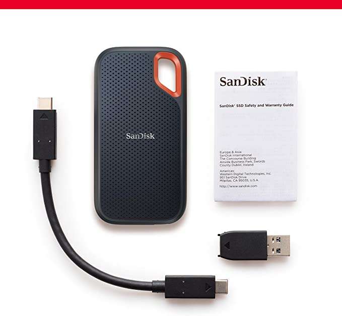 [cyberport] SanDisk Extreme Portable SSD 4 TB V2 - USB-C 3.2 Gen2 IP55 wasserresistent