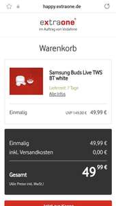 [Vodafone Happy] Samsung Galaxy Buds Live TWS BT White für 49,99€