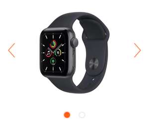 Apple Watch SE GPS, 44mm Aluminiumgehäuse Spacegrau, mit Sportarmband, Mitternacht