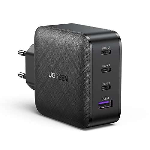 UGREEN USB-C Ladegerät 65W Netzteil mit 4 Ports GaN PD Ladegerät
