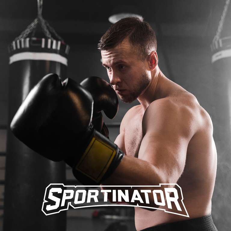 SPORTINATOR Punchingball Boxstand / Standbox-Trainer inkl. Boxbirne & Boxhandschuhen für Erwachsene