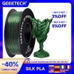 GEEETECH Seide PLA Filament 11,88 - 12,21 € pro kg ab 2 Rollen für 3 Drucker, Regenbogen Filament vorhanden