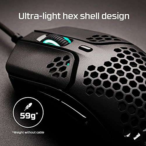 HyperX Pulsefire Haste gaming Maus, 16000dpi, ultraleicht 59g