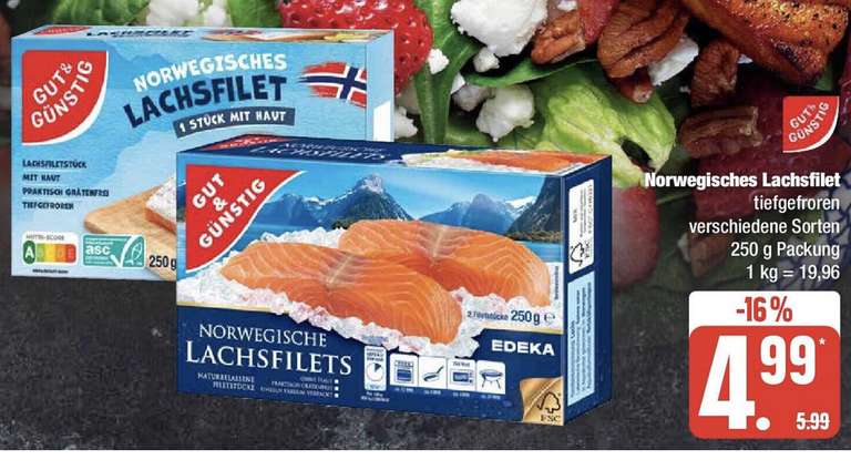 Netto Norwegisches Lachsfilet 250g Preisfehler