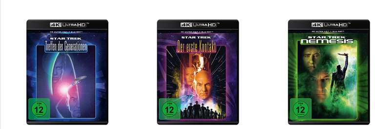 [Amazon] 3 Star Trek 4K Blurays für 50€ - Khan, Erster Kontakt, Unentdecktes Land u.a