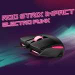 Prime: ASUS ROG Strix Impact II Electro Punk kabelgebundene Gaming Maus (beidhändig, optischer 6.200 DPI, Aura-Sync) schwarz / pink