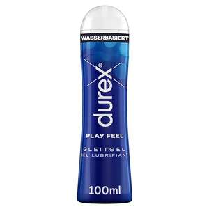 [PRIME/Sparabo] Durex Play Feel Gleitgel – Wasserbasiert, sanft, pH-freundlich & Kondom-geeignet – Abwaschbar, nicht fettend – 100 ml
