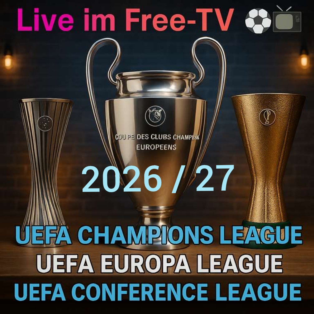 Gratis & legal: Champions League, Europa League & Conference League 2026/27 live im Free-TV, hauptsächlich im Ausland